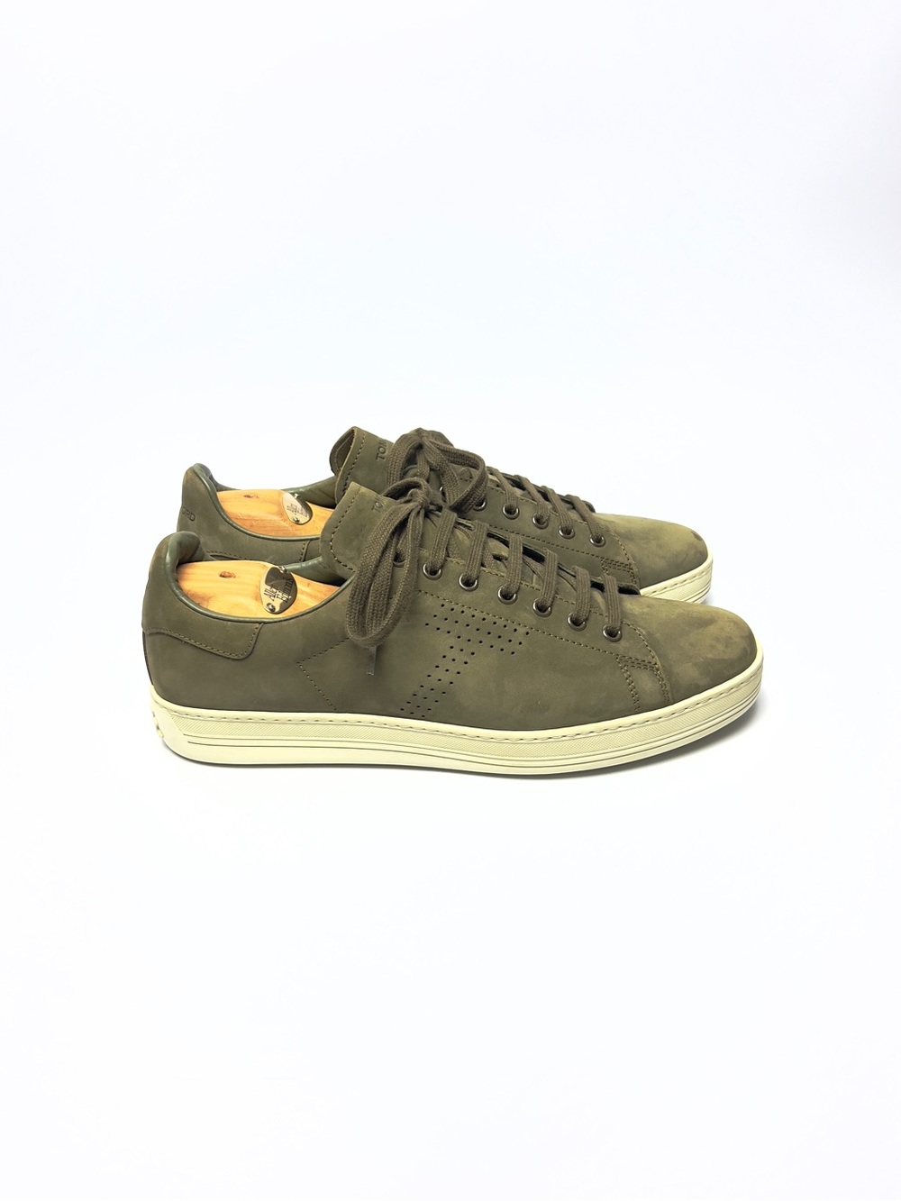 TOM FORD Khaki Nubuck Warwick Sneakers Size 9